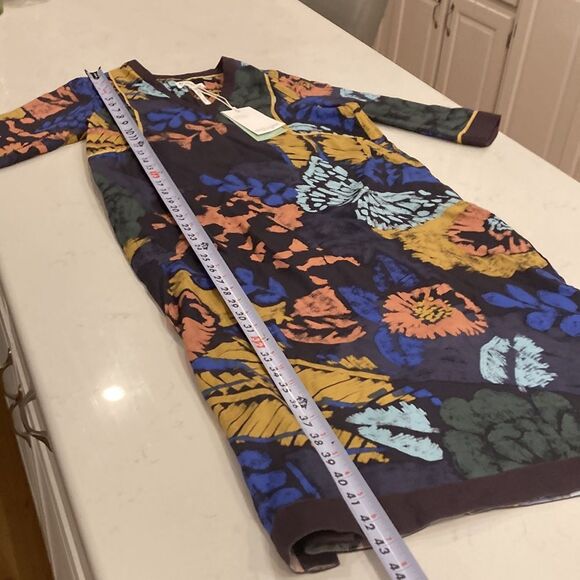 NEW Thought 100% Lyocell Nell Abstract Artsy Butterfly Mdi Dress Size 10 - Picture 10 of 14